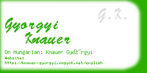 gyorgyi knauer business card